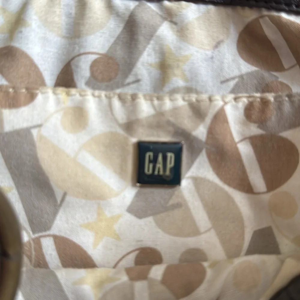 Vintage GAP Leather Dark Brown Pebbled Slouch Hobo Shoulder Bag Purse